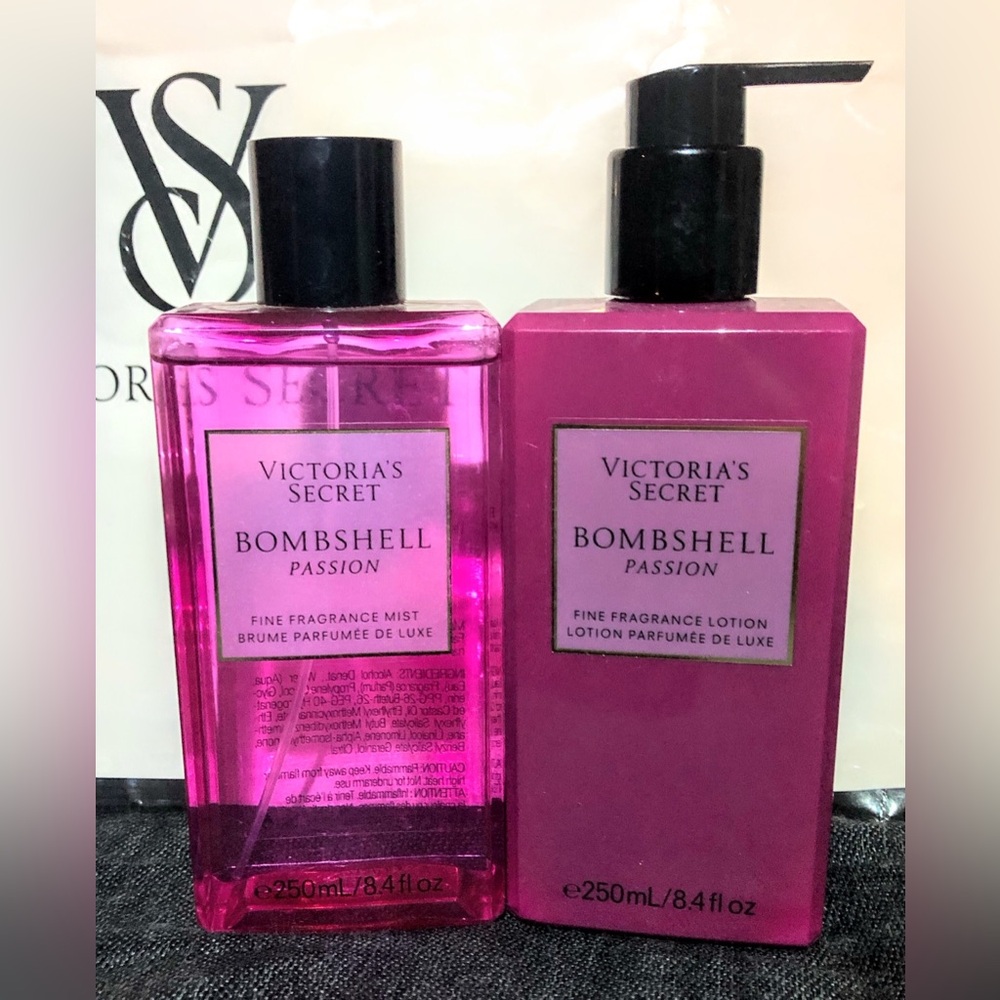Victoria's Secret Bombshell Passion Fragrance Mist and Lotion Set - Pink